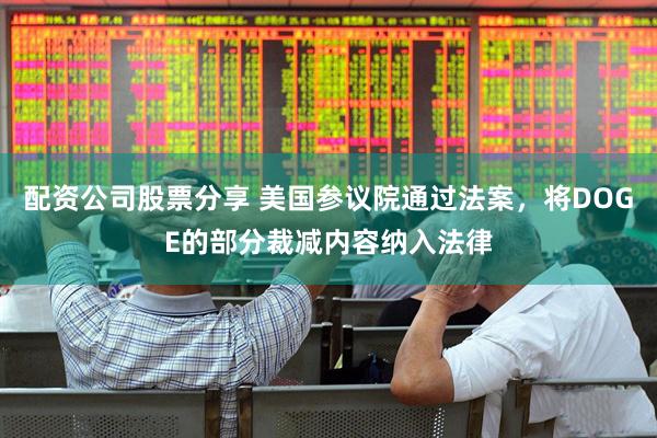 配资公司股票分享 美国参议院通过法案，将DOGE的部分裁减内容纳入法律