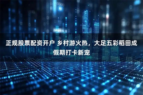 正规股票配资开户 乡村游火热，大足五彩稻田成假期打卡新宠